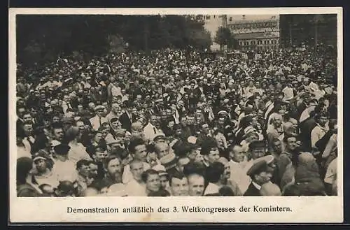 AK Demonstration anlässlich des 3. Weltkongresses der Komintern, Arbeiterbewegung