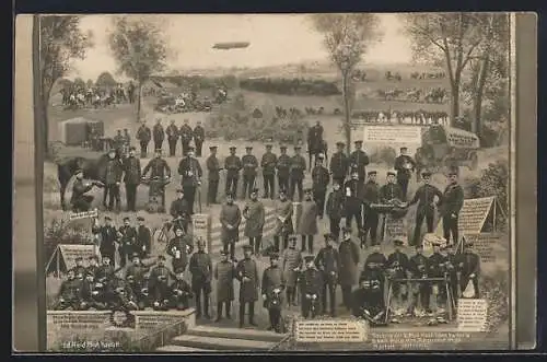 AK Rastatt, Reserve der 4. Feld. Haubitzen Batterie, 2. bad. Feld-Art.-Regiment 30, Soldaten in Uniform