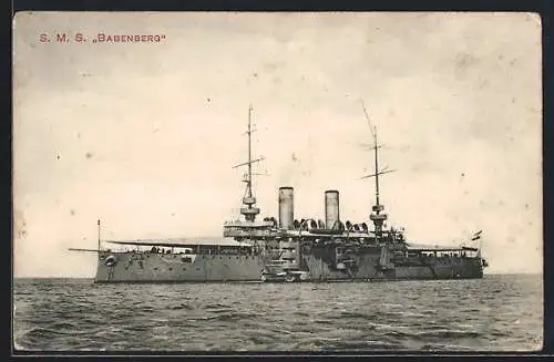 AK Kriegsschiff S. M. S. Babenberg auf hoher See