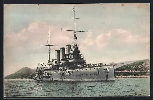 AK Kriegsschiff S. M. S. Kaiser Karl VI. vor Anker