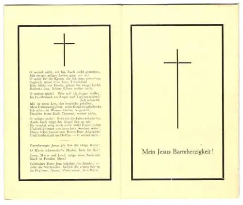 Sterbebild Alfons Grimm (1920-1941), Oberschütze Inf.-Rgt., gefallen am 3. Dezember 1941 im Gefecht bei Kalinin