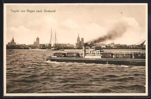 AK Fährschiff Rügen, Trajekt von Rügen nach Stralsund