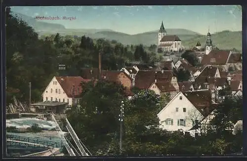 AK Gernsbach /Murgtal, Teilansicht mit Kirche