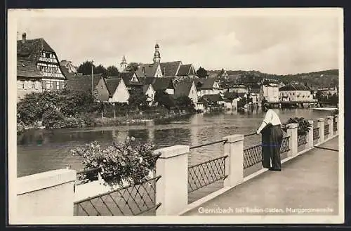 AK Bernsbach bei Baden-Baden, Murgpromenade