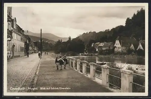 AK Gernsbach i. Murgtal, Blick auf Schloss Eberstein