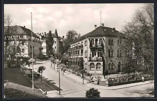 AK Bad Elster, FDGB-Volksheilbad, Haus Wolf und Rheumaklinik