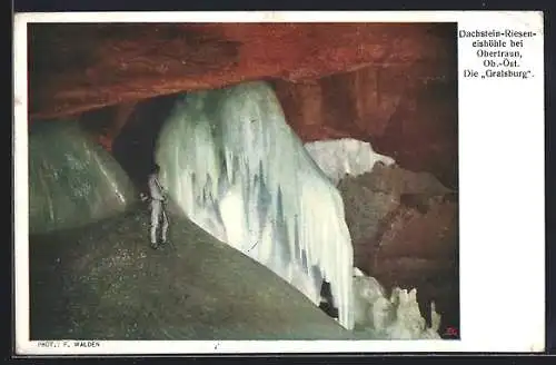 AK Obertraun, Dachstein-Rieseneishöhle, Die Gralsburg