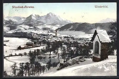 AK Windisch-Garsten, Panorama im Winter