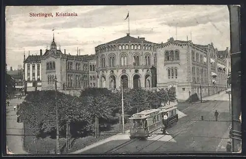 AK Kristiania, Stortinget, Strassenbahn