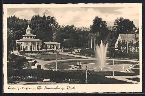 AK Ludwigshafen / Rhein, Blick in Hindenburg-Park