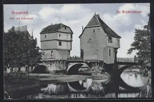 AK Bad Kreuznach, Blick auf Brückenhäuser