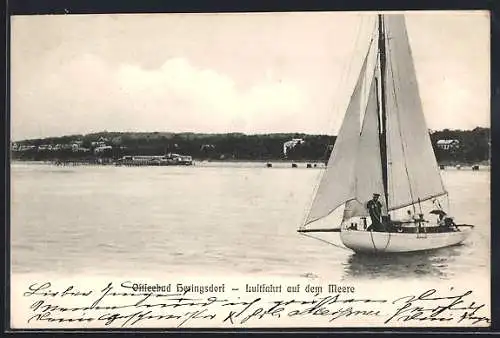 AK Heringsdorf / Ostseebad, Luftfahrt auf dem Meere