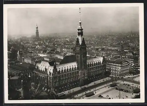 AK Hamburg, Blick auf das Rathaus