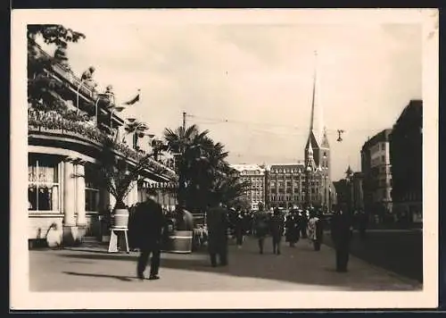 AK Hamburg-Neustadt, reges Treiben am Jungfernstieg