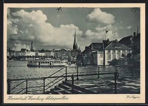 AK Hamburg-Neustadt, Cafe Alsterpavillon