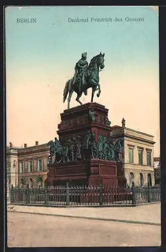 AK Berlin, Denkmal Friedrich des Grossen