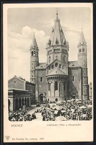 AK Mainz, Liebfrauenplatz und Hauptwache