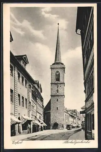 AK Erfurt, Ansicht der Allerheiligenkirche