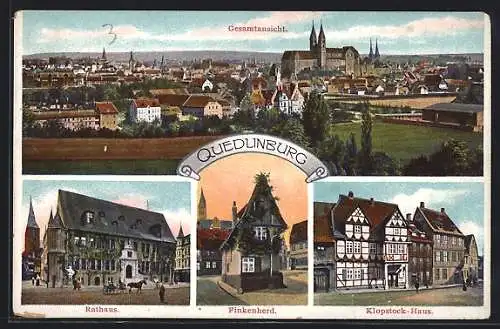 AK Quedlinburg, Finkenherd und Klopstock-Haus