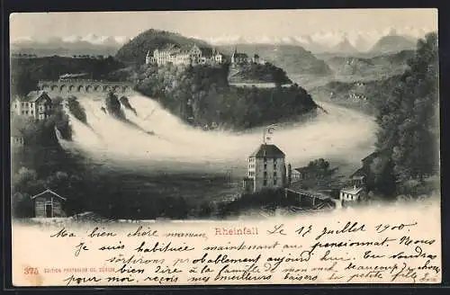 AK Schaffhausen, Blick auf den Rheinfall