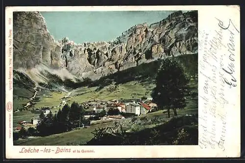 AK Loeche-les-Bains, Vue Generale et la Gemmi