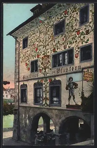 AK Luzern, Teilansicht, Gasthaus zu Pfistern