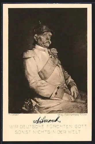 AK Otto von Bismarck in Galauniform mit Pickelhaube