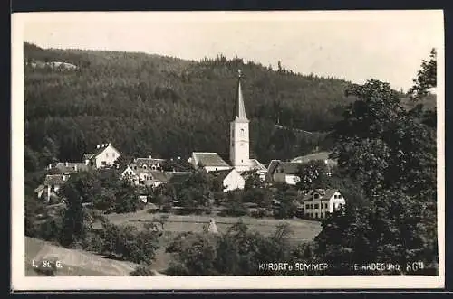 AK Radegund, Teilansicht mit Kirche