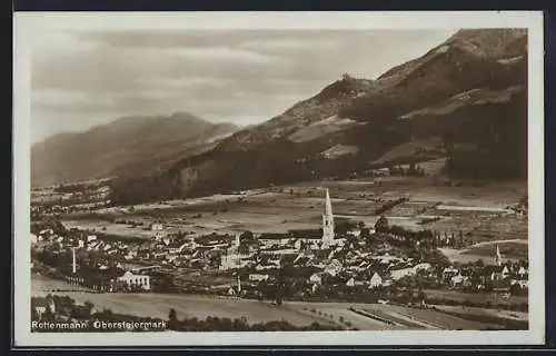 AK Rottenmann /Obersteiermark, Teilansicht mit Kirche