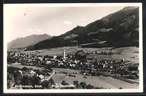 AK Rottenmann /Stmk., Teilansicht mit Kirche