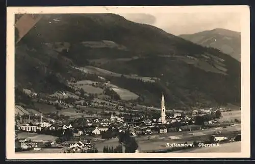 AK Rottenmann /Oberstmk., Teilansicht mit Kirche