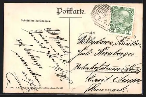 AK Gröbming, Ansicht mit dem Stoderzinken