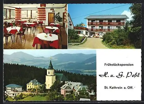 AK St. Kathrein a. Off., Frühstückspension H. u. G. Pessl, Innenansicht, Kirche