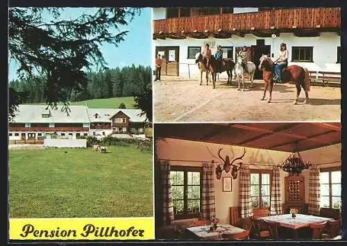 AK Ratten, Pension Pilhofer Ponyhof, Innenansicht, Ortspartie