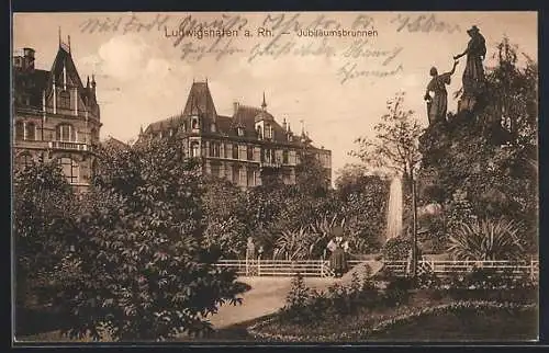 AK Ludwigshafen a. Rh., Jubiläumsbrunnen