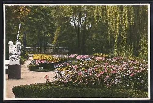 AK Ludwigshafen a. Rh., Hindenburgpark, Partie beim Stern-Tanz-Cafe