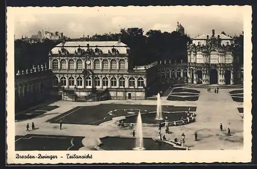 AK Dresden-Zwinger, Teilansicht