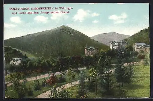 AK Saalfeld / Thür., Hotel Sommerstein mit Arnsgereuther Grund