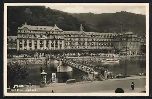 AK Bad Ems, Kurhaus mit Brücke