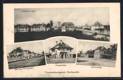 AK Grafenwöhr, Truppenübungsplatz, Offizierslager, Postgebäude, Kasinostrasse