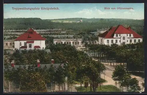 AK Königsbrück, Truppenübungsplatz, Blick vom Offizierskasino