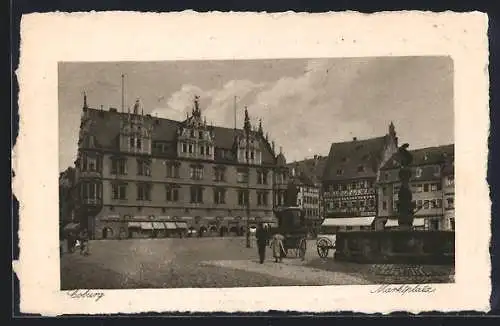 AK Coburg, Partie am Marktplatz