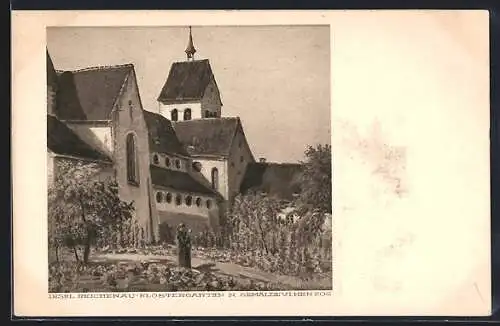 Künstler-AK Insel Reichenau, im Klostergarten