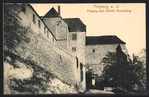 AK Freyburg a. U., Eingang zum Schloss Neuenburg