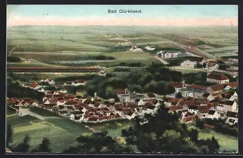 AK Bad Dürkheim, Ortsansicht aus der Vogelschau