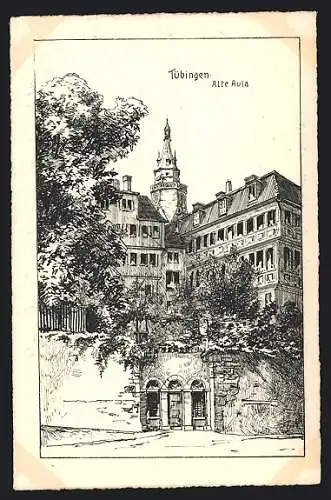 Künstler-AK Tübingen, Alte Aula
