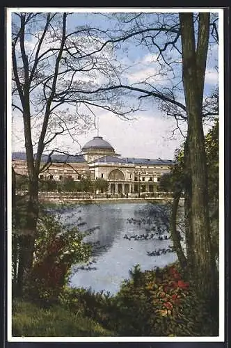 AK Wiesbaden, Kurhaus, Gartenseite