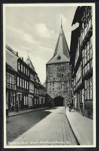 AK Goslar a. Harz, Breite Strasse u. Breites Tor