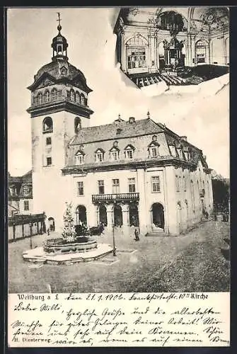 AK Weilburg a. L., Blick zur Kirche