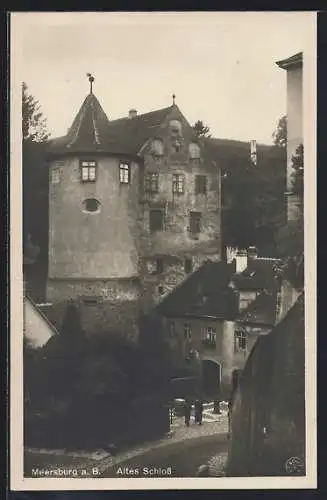 AK Meersburg a. B., Altes Schloss aus der Vogelschau